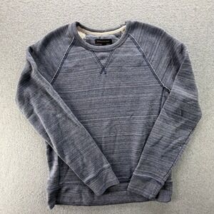 Banana Republic Mens Small Blue Marled French Terry Crewneck Sweatshirt Raglan